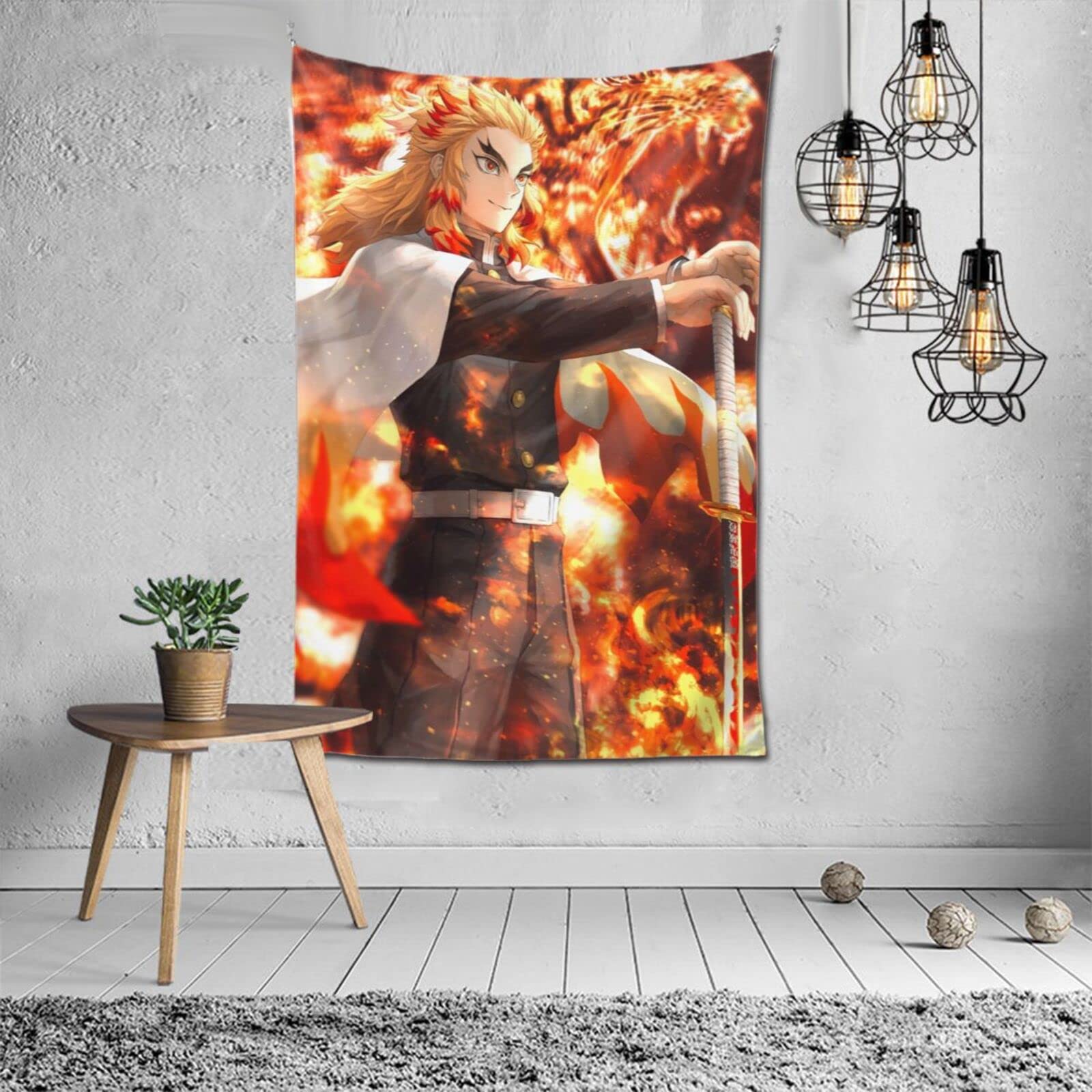 Amazon.co.jp: 鬼滅 煉獄杏寿郎 タペストリー 多機能